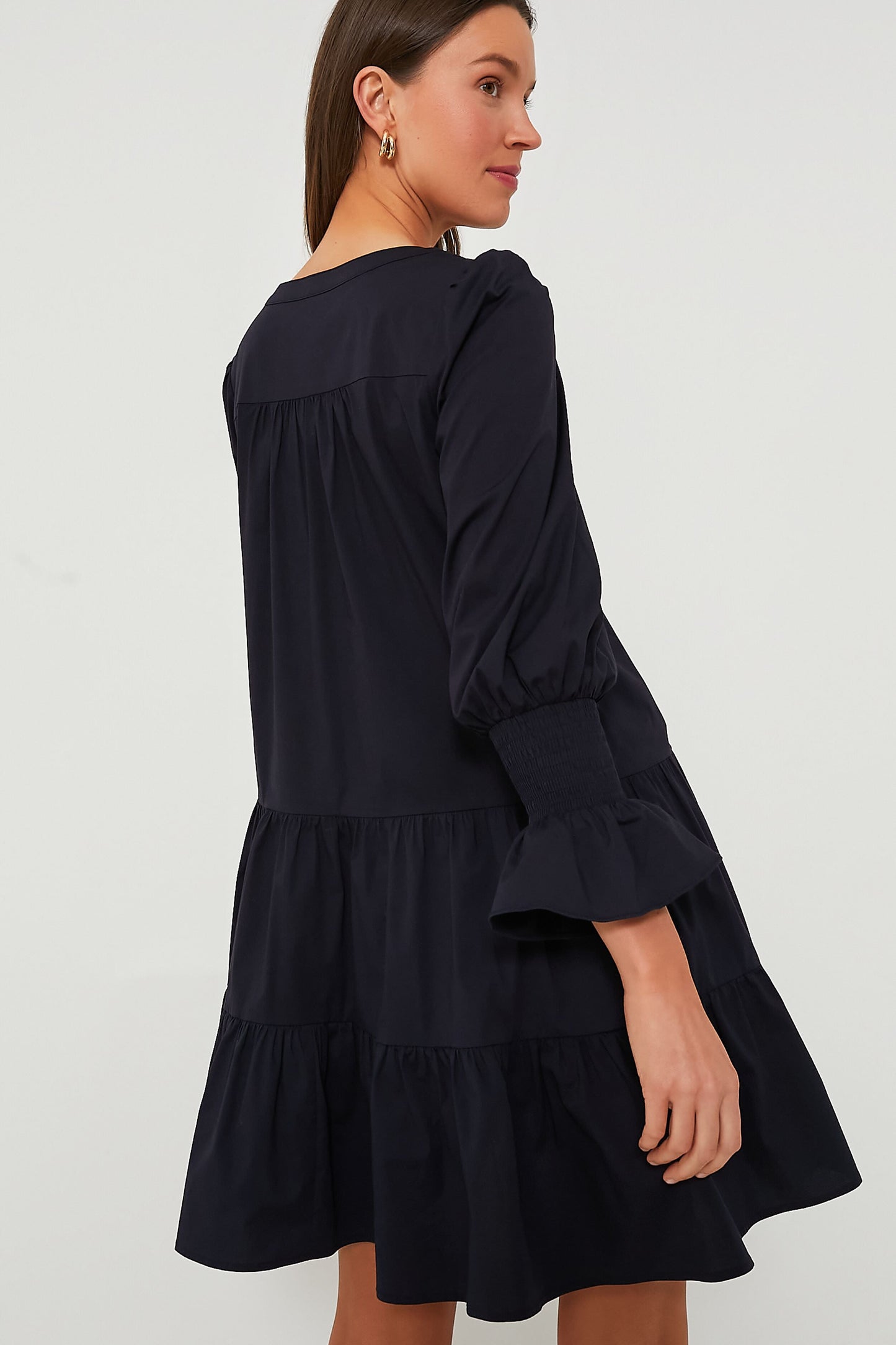 Navy Cotton Poplin Kenzo Dress