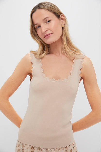 Tan Ric Rac Compression Tank
