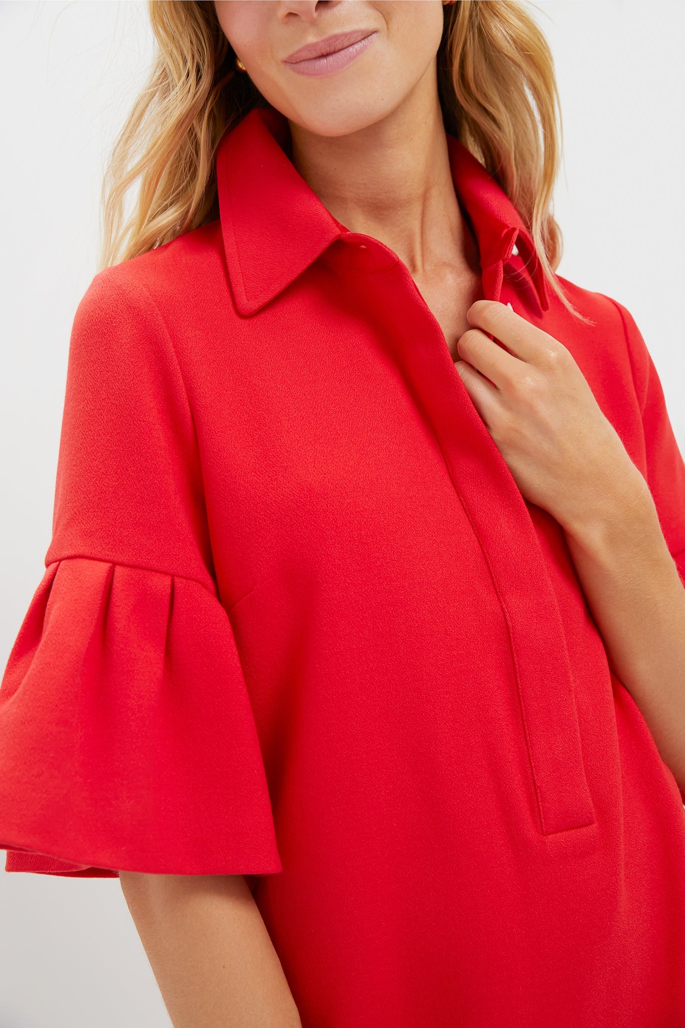 Red Crepe Massey Dress