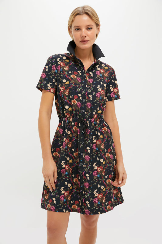Baroque Floral Short Sleeve Performance Jersey Alcott Golf Dress