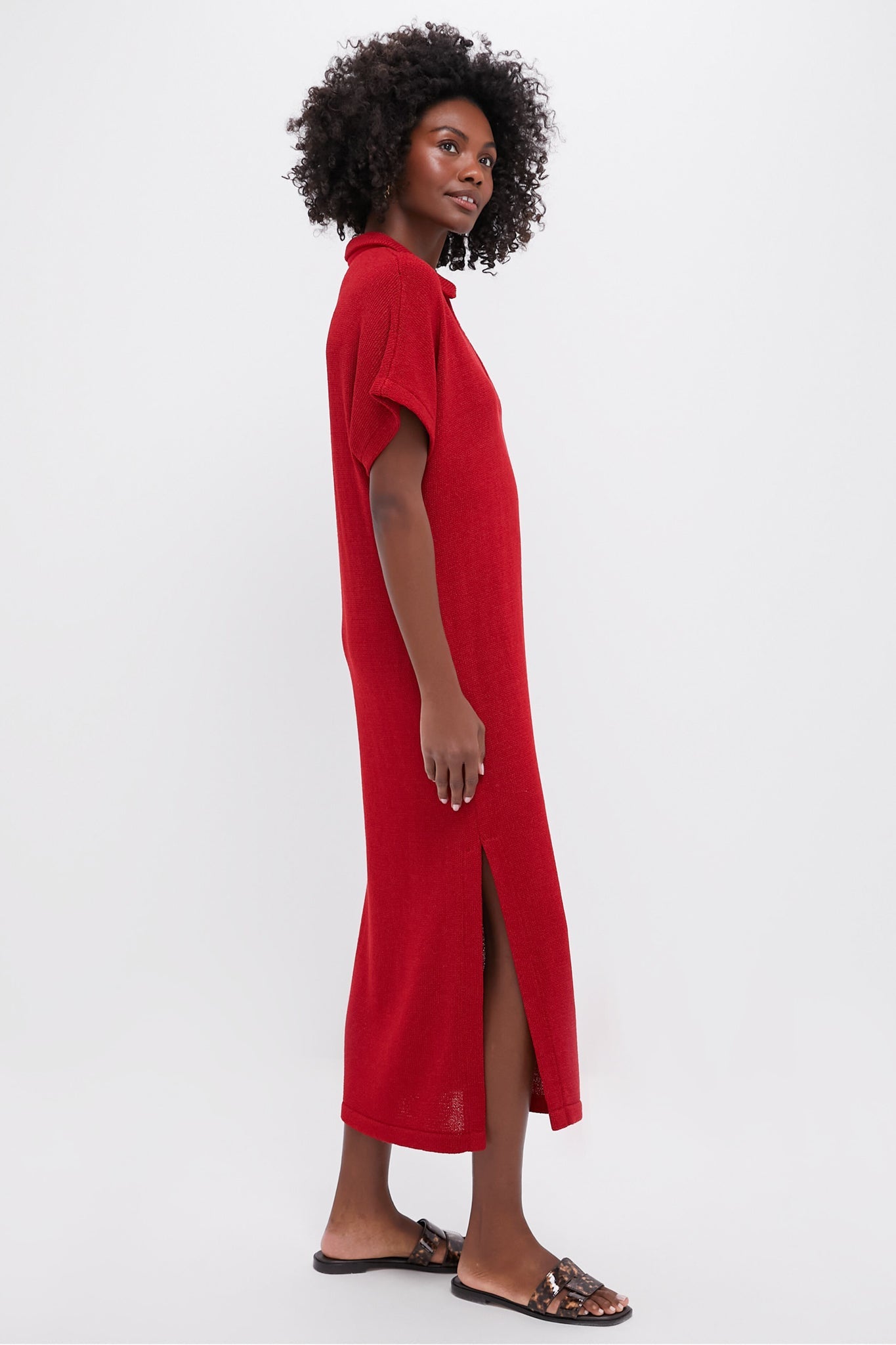Red Maren Polo Dress
