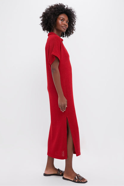 Red Maren Polo Dress