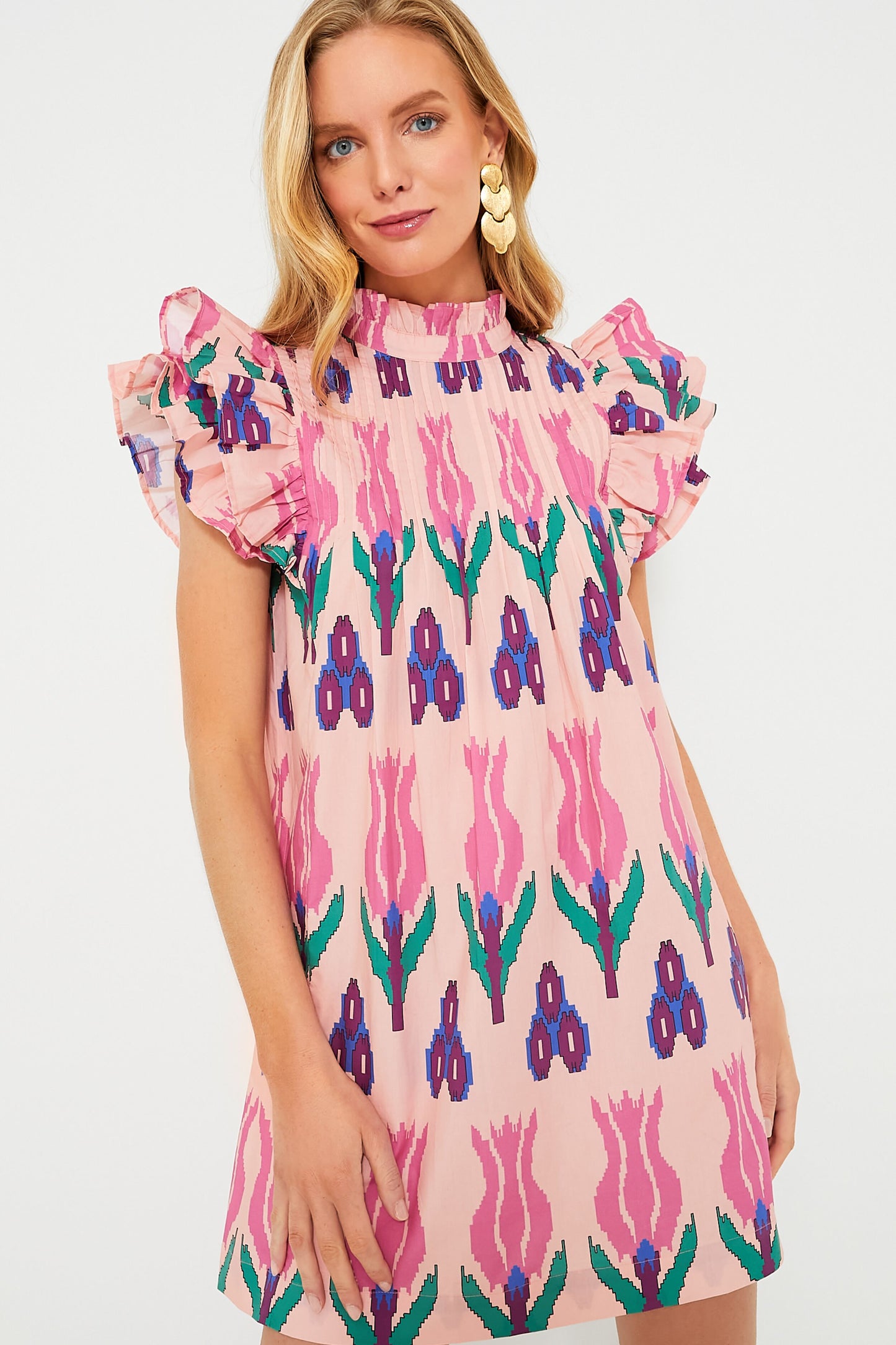 Sumba Pink Pintuck Flirty Dress