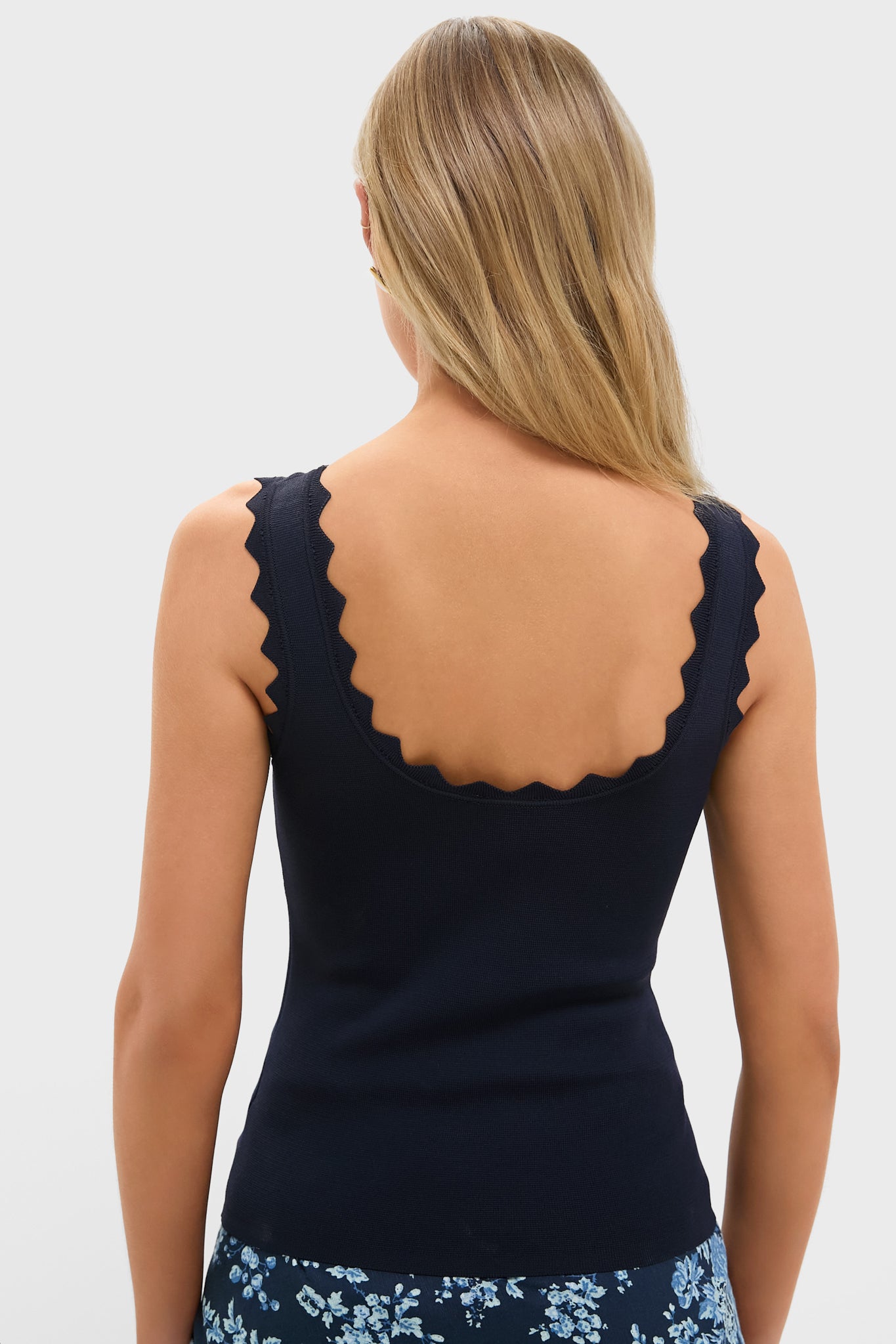 Navy Ric Rac Compression Tank