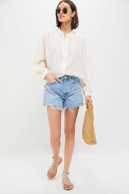 Sheer Ivory Juliette Button Down