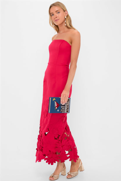 Rosa Rayna Applique Bustier Maxi Dress