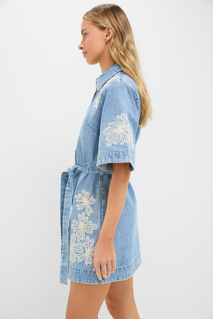 Light Wash Charlene Denim Mini Dress