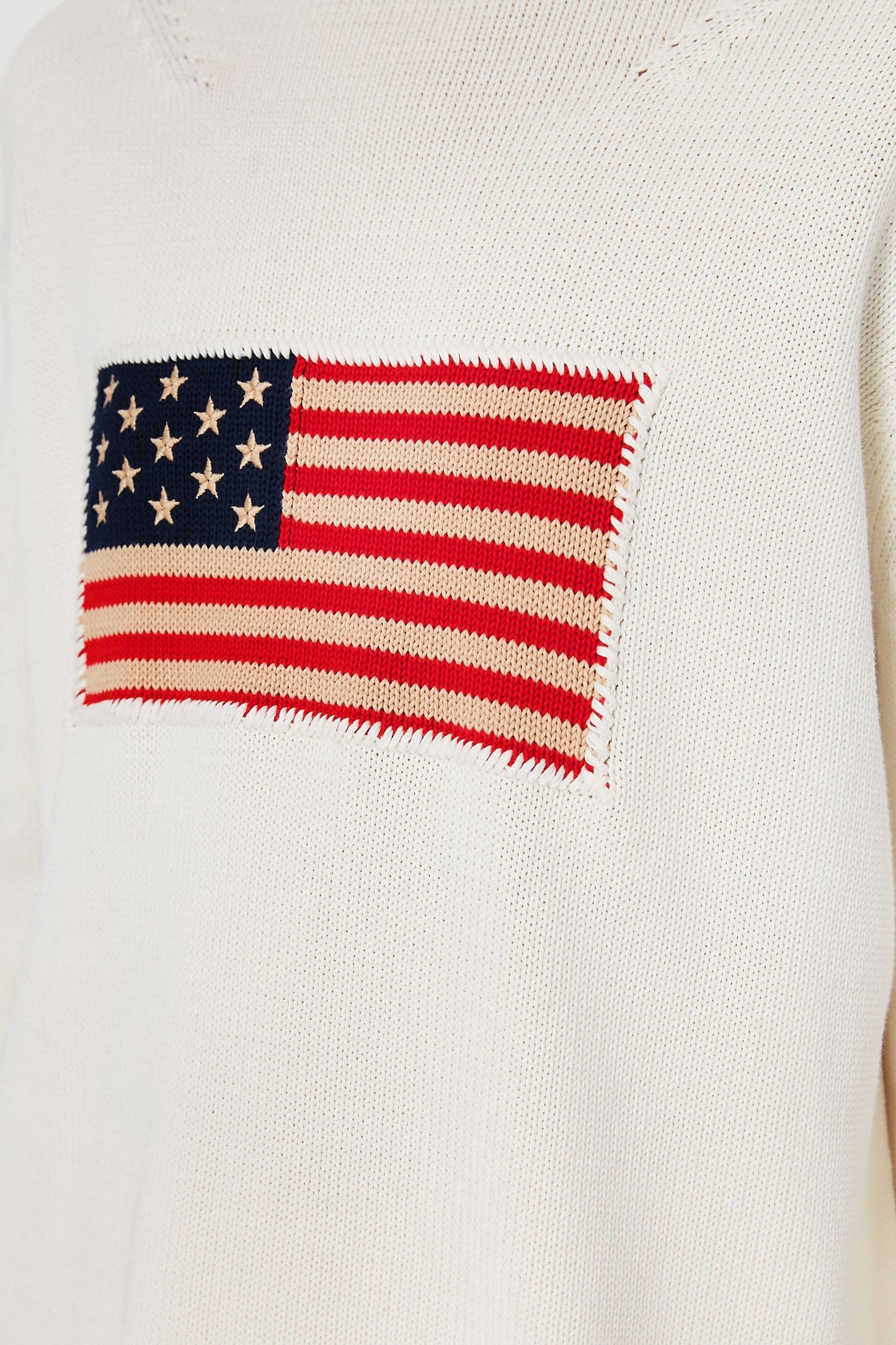 Ivory Cotton Americana Sweater