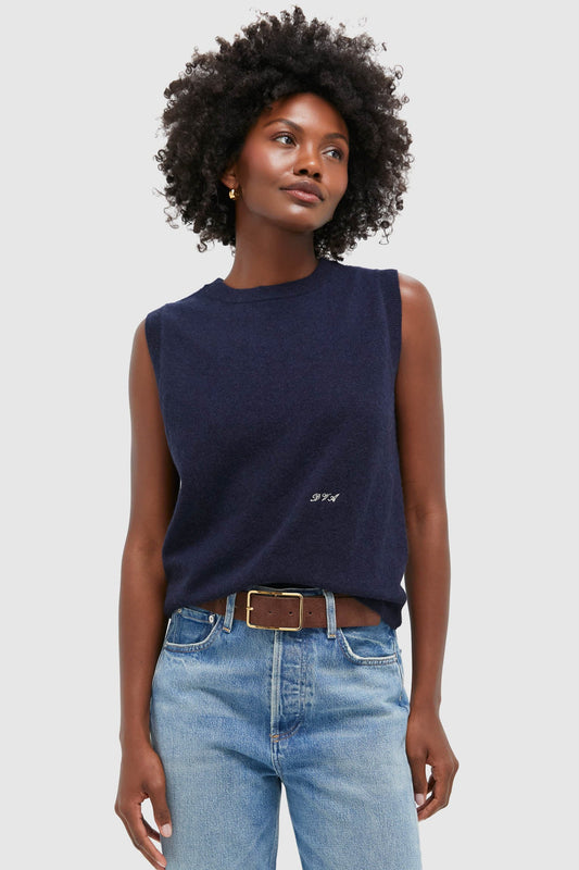 Navy Cashmere Shell