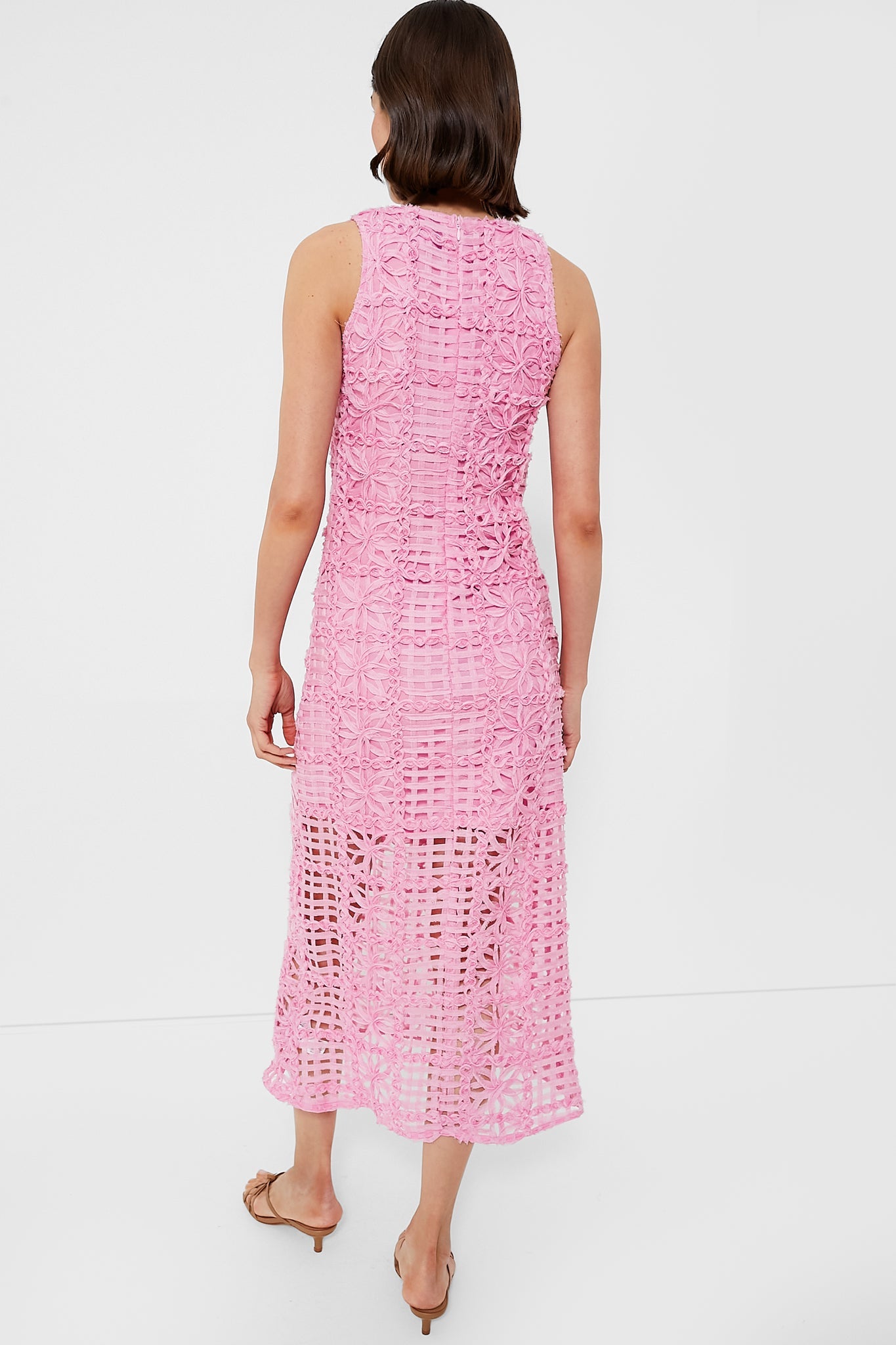 Textured Sleeveless Maxi Dress