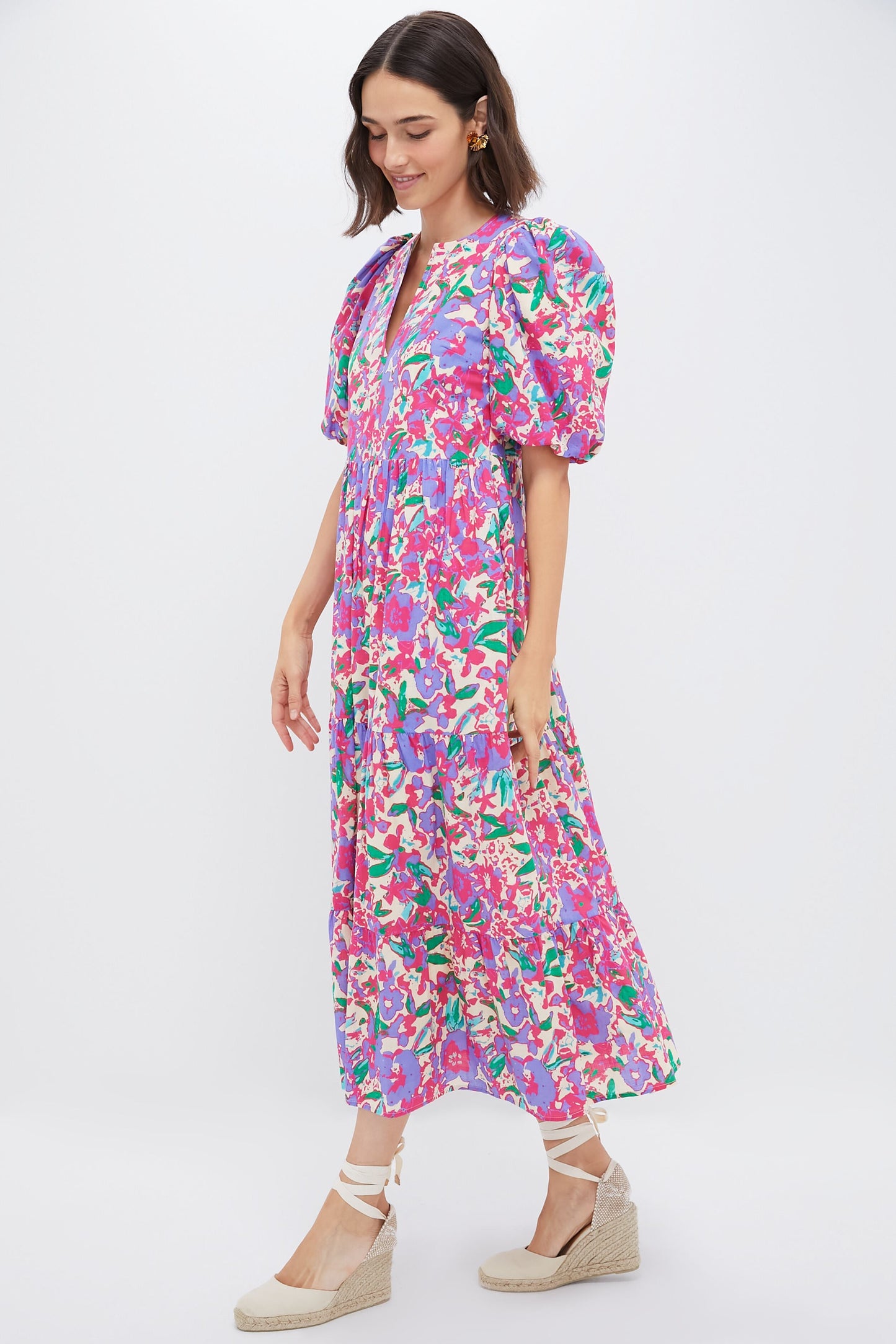 Magenta Multi Floral Cisco Maxi Dress