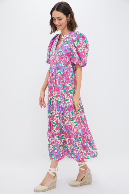 Magenta Multi Floral Cisco Maxi Dress