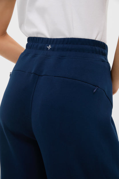Navy Wide Leg Comfort Stretch Finn Sweatpants