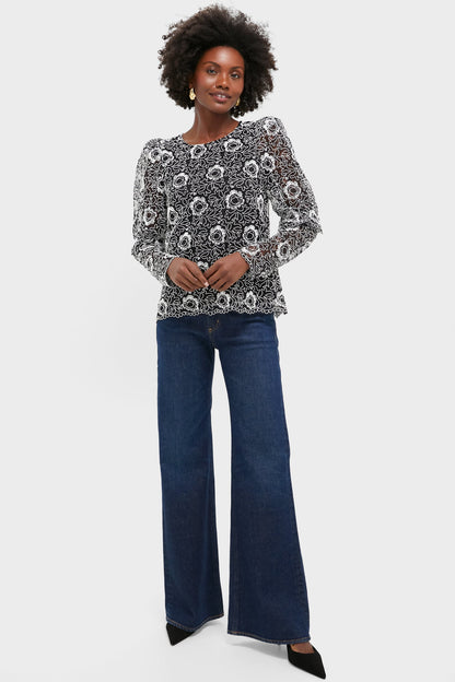 Black Lace Baldwin Blouse
