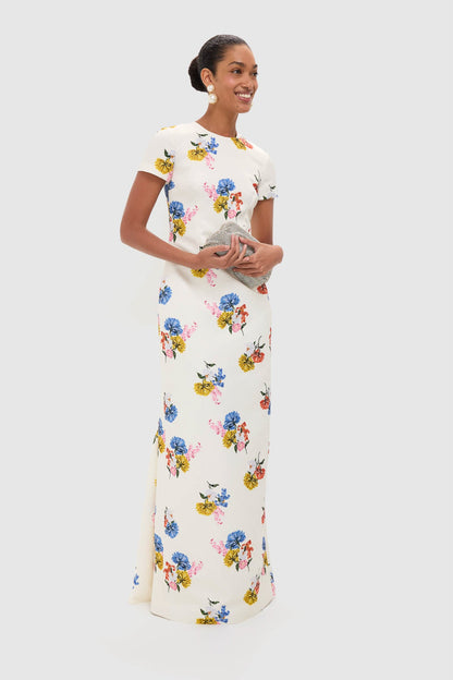 Retro Bouquet on White Fosette Gown