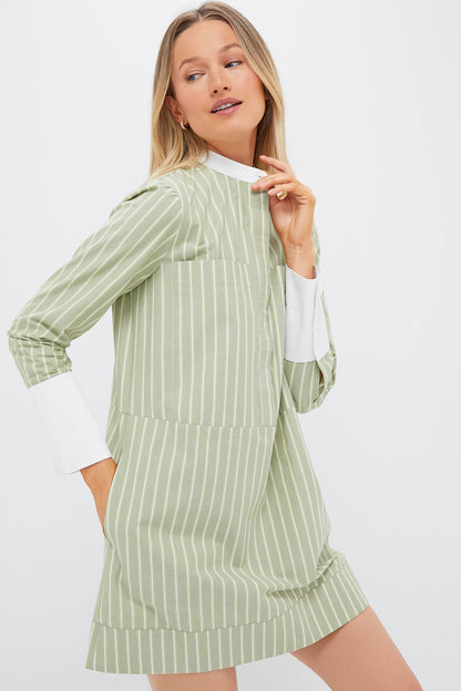 Green Stripe Rohan Shirt Dress