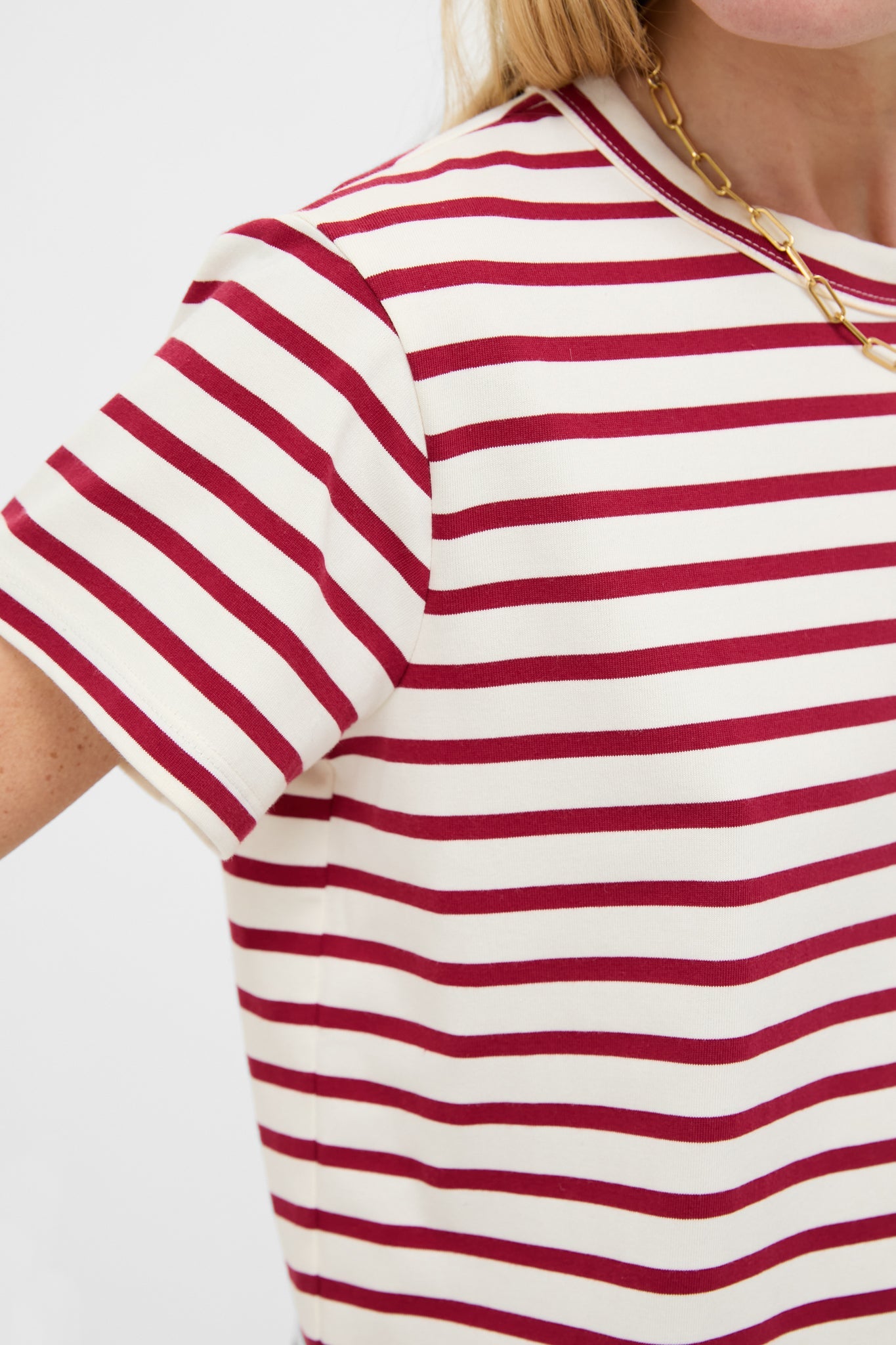 Red Stripe Parker Classic Tee