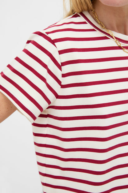 Red Stripe Parker Classic Tee