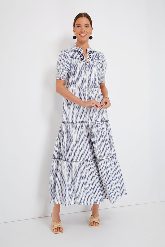 Ikat Blue Tara Dress