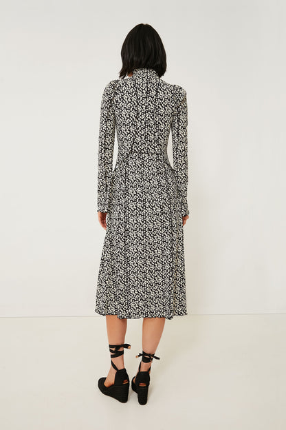 Multi Della Print Long Sleeve Dress