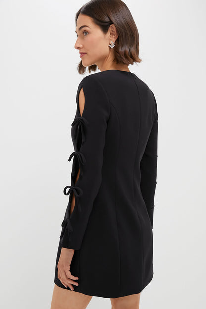 Black Bow Sleeve Belinda Mini Dress