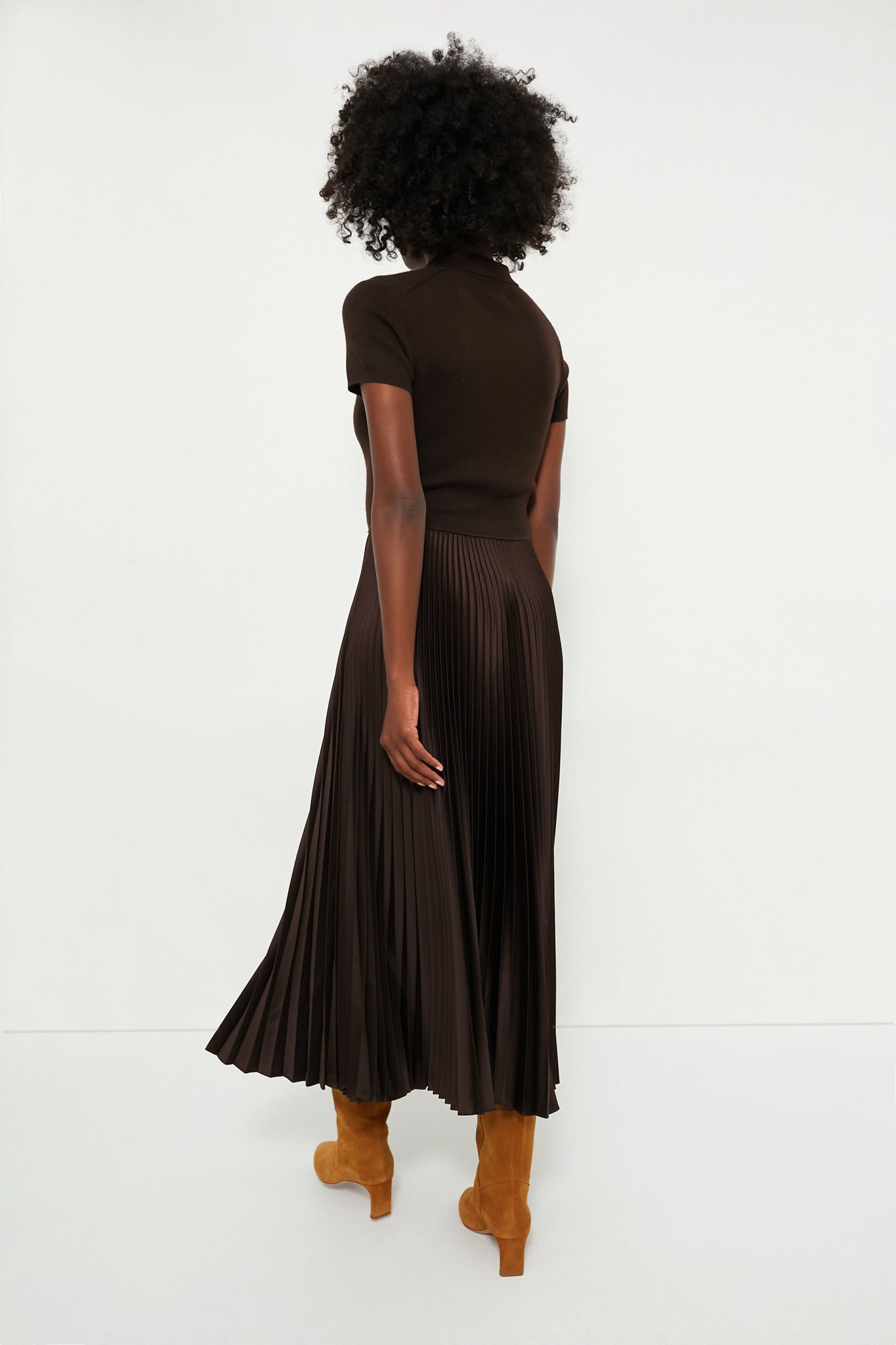 Squire Brown Short Sleeve Day Dress
