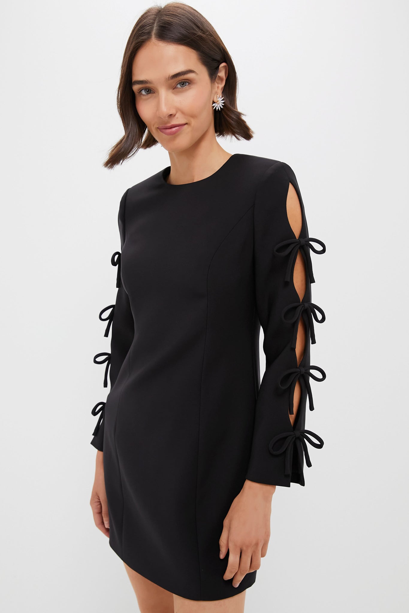 Black Bow Sleeve Belinda Mini Dress