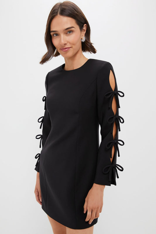 Black Bow Sleeve Belinda Mini Dress