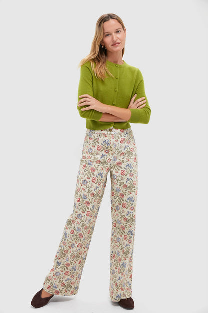 Dianthus Floral Denim Clara Pants