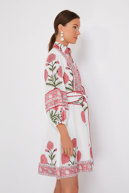 Rosy Marigold Flounce Shorty Dress