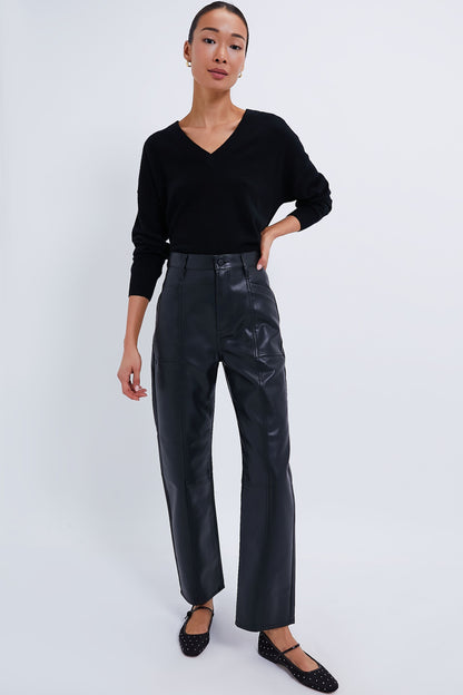 Black Emma Cashmere Bodie Boyfriend Crewneck