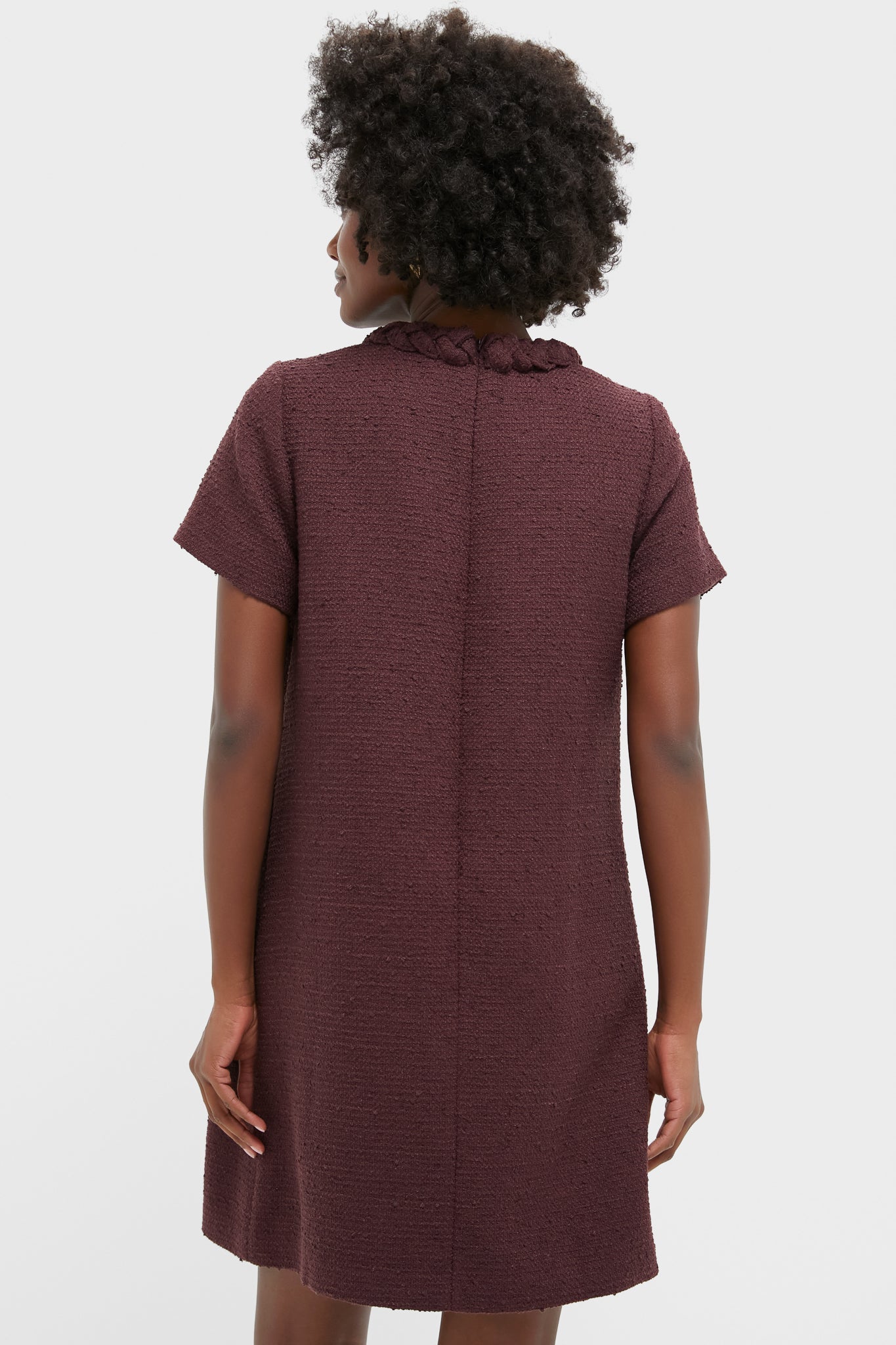 Oxblood Tweed Jackie Dress