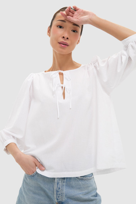 White Tie Josephine Blouse