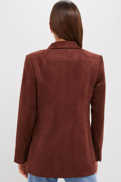Deep Mocha Vegan Suede Diana Blazer