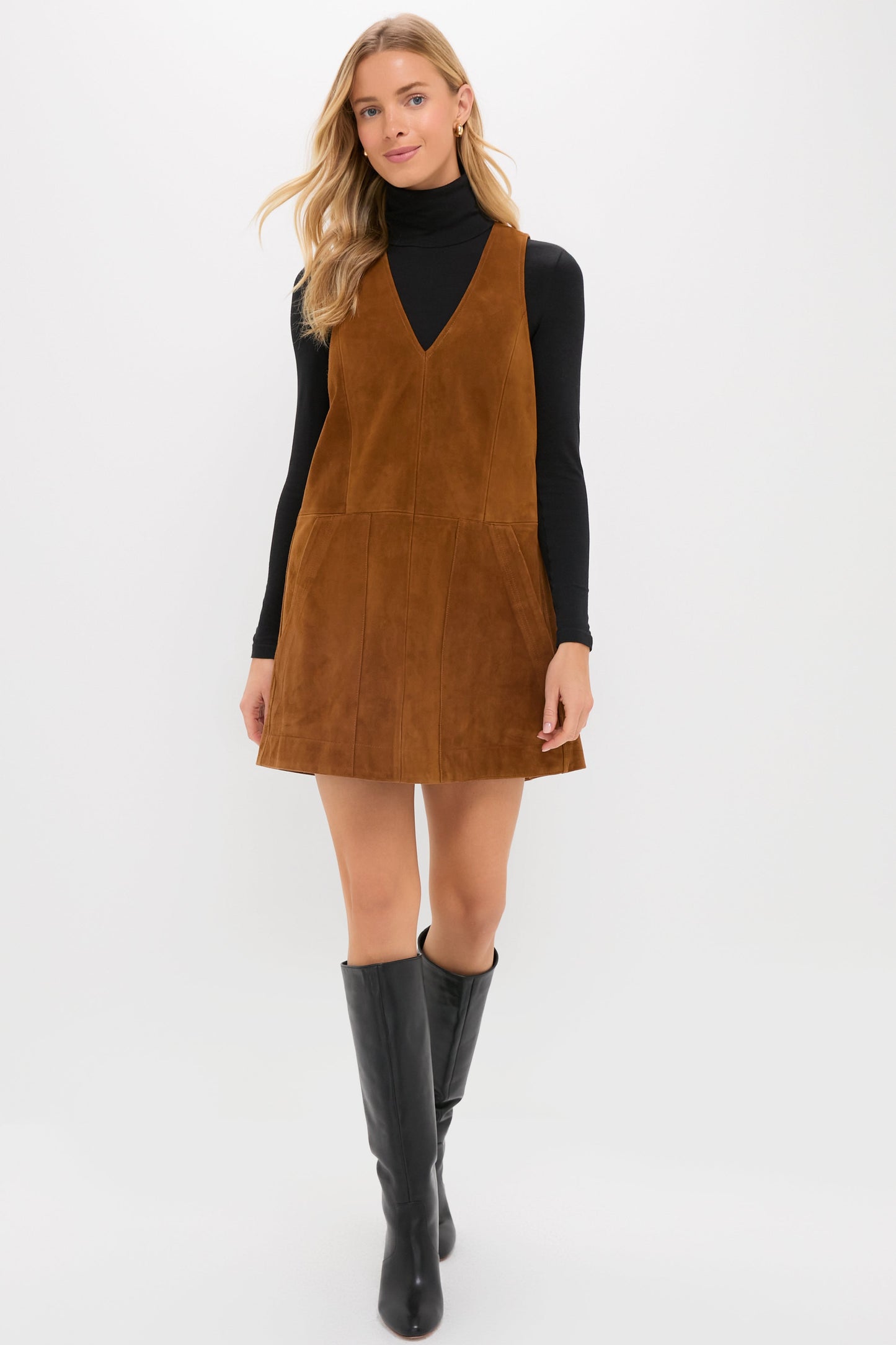 Toffee Suede Bailey Dress