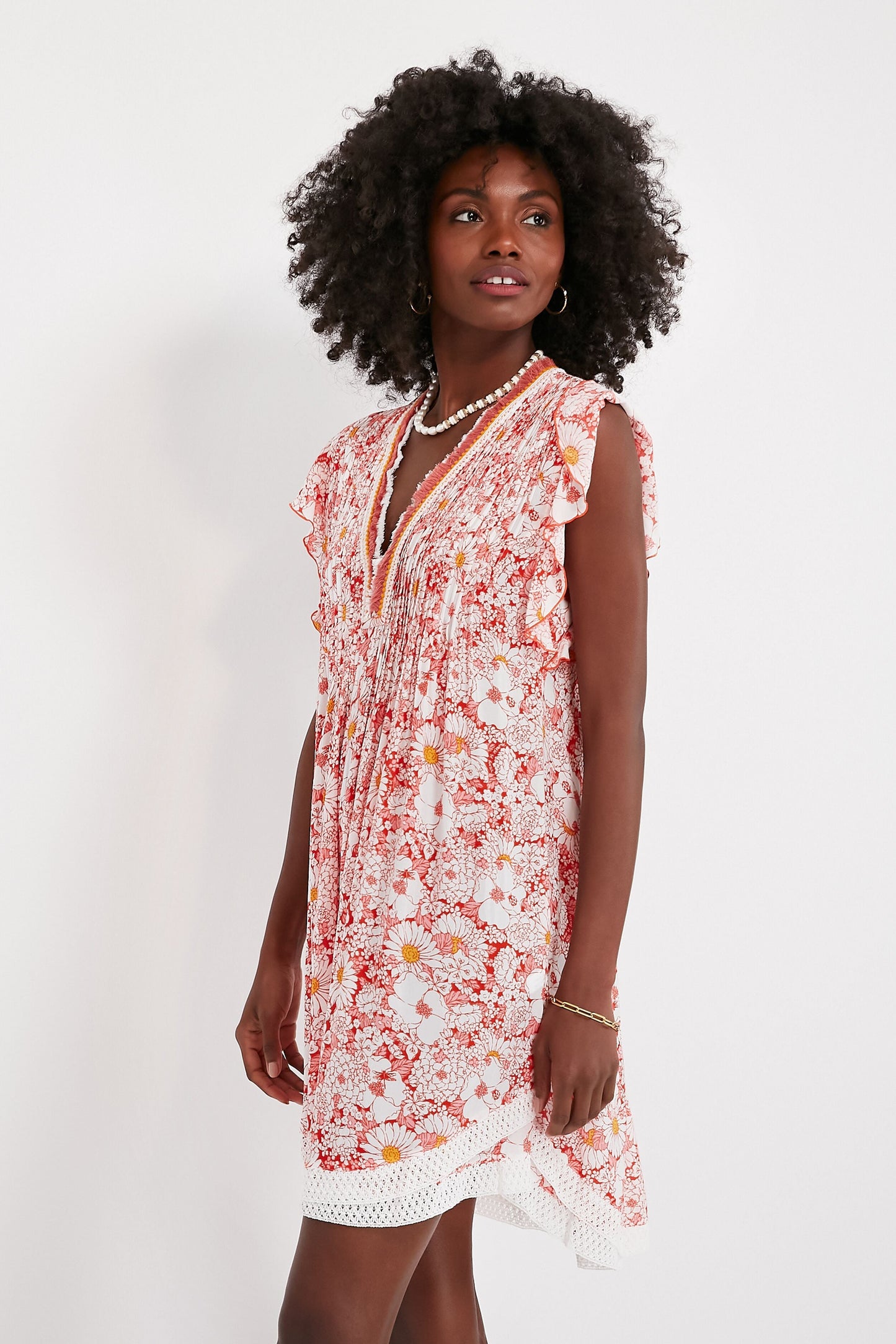 Orange Mid 70s Garden Sasha Mini Dress