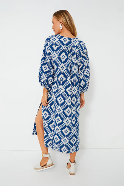 Blue Dorcas Kaftan