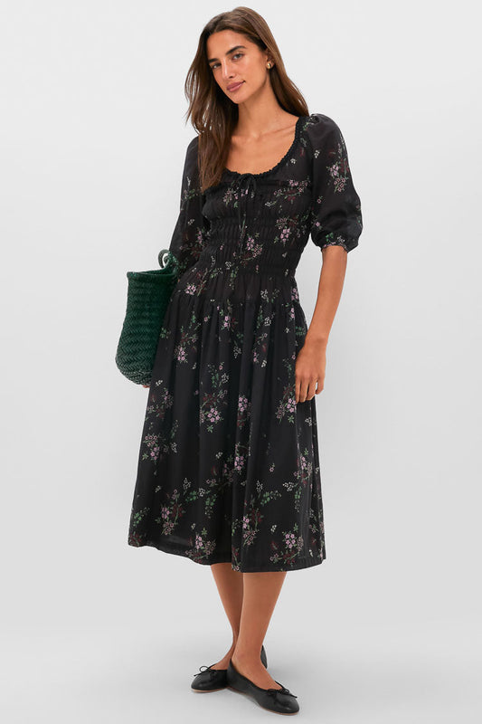 Wildflower Print Andrine Midi Dress