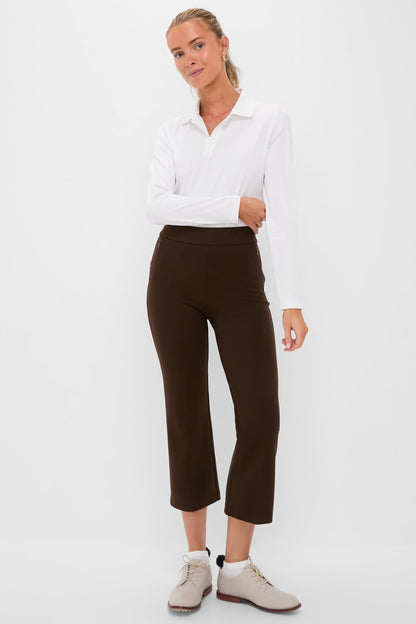 Chocolate Brown 25 Inch Cropped Compression September Pant