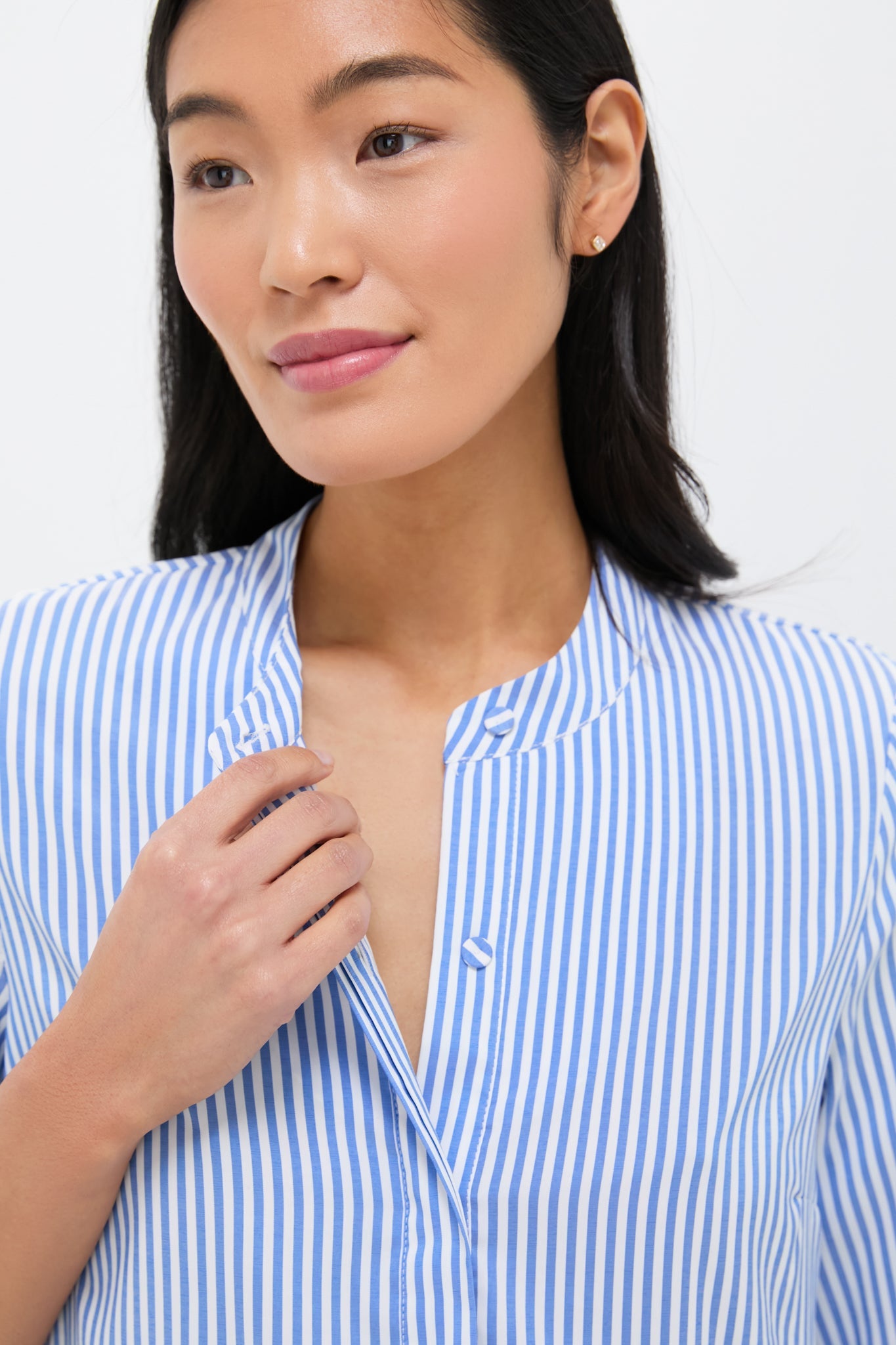 Blue Stripe Royal Shirt Dress
