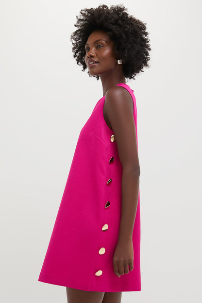Magenta Button Bitsy Dress