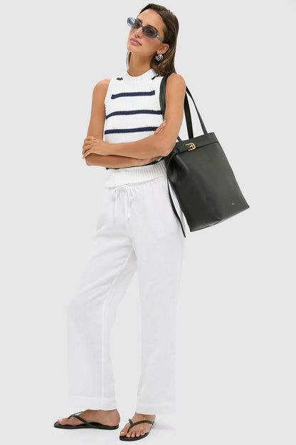 White Cap Linen Pants