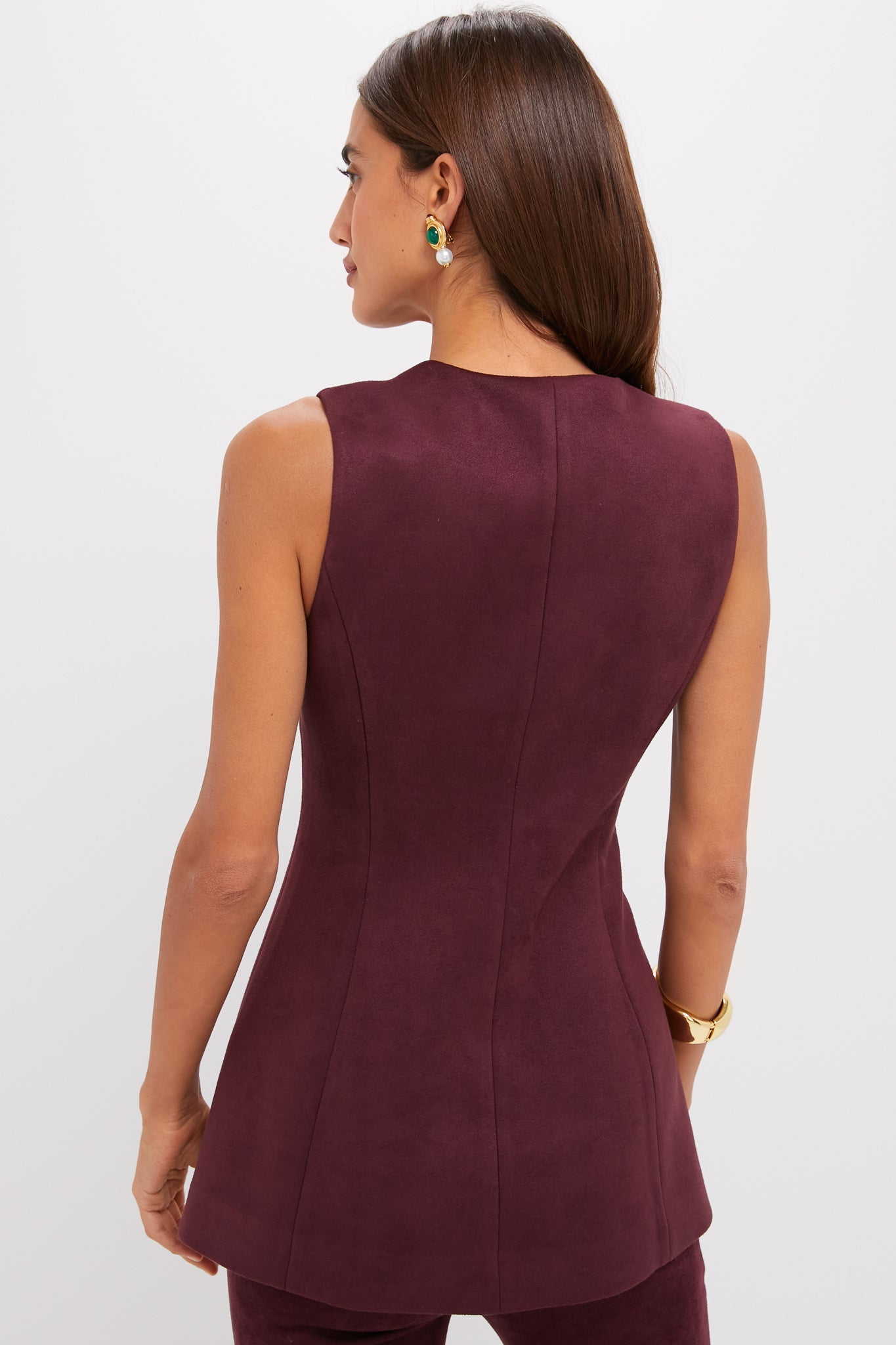 Winetasting Vegan Suede Rhoda Tunic Top