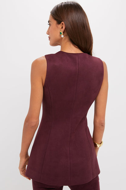 Winetasting Vegan Suede Rhoda Tunic Top