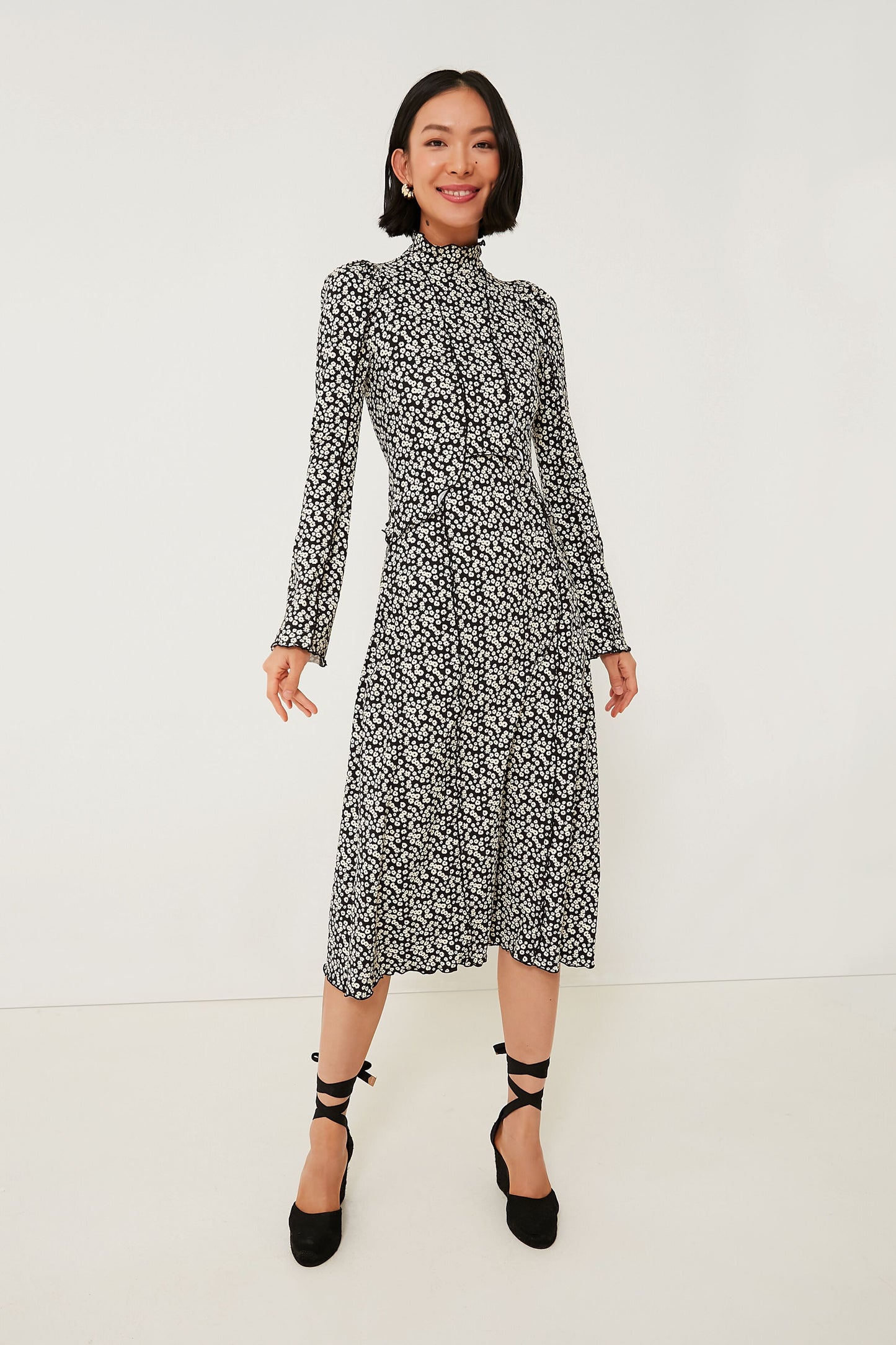 Multi Della Print Long Sleeve Dress