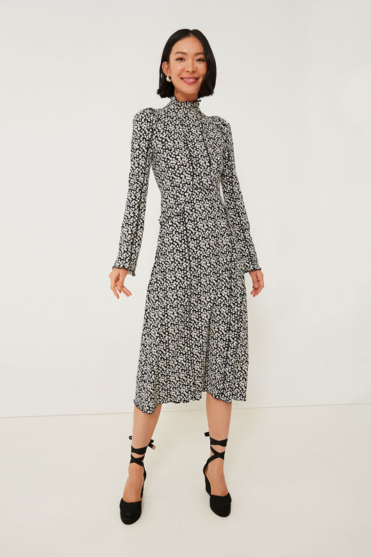Multi Della Print Long Sleeve Dress