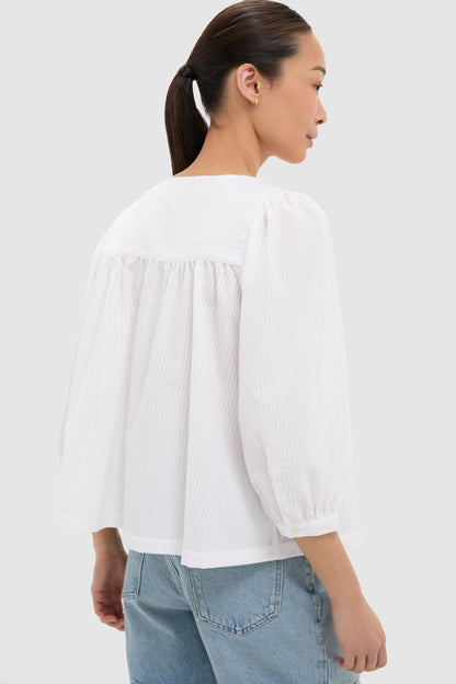 White Tie Josephine Blouse