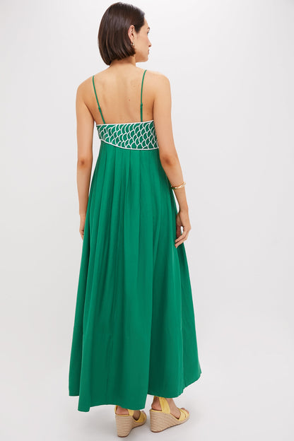 Exclusive Green Fish Top Maxi Dress