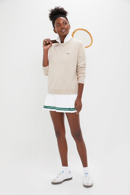 Sandstone Cashmere Bodie Boyfriend Crewneck