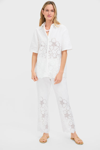 Ivory Joshua Lace Trousers
